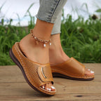Damen Atmungsaktive und elegante Slide-Pantoletten mit modischer Perforation