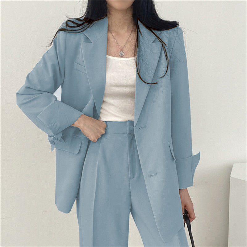 Damen elegantes Blazer-Set mit weitem Schnitt R&B
