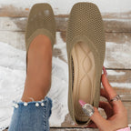 Damen atmungsaktive Flatschuhe mit luftiger Struktur R&B