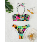 Damen Bandeau-Bikini mit floralem Design und cut-out Details R&B