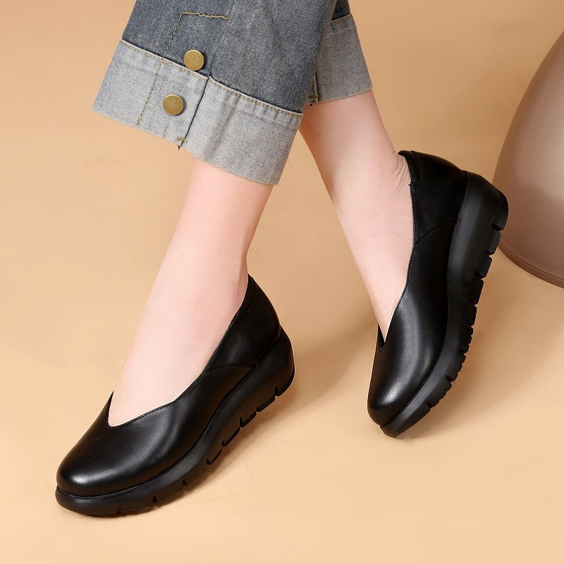 Damen Bequeme Wedgeslipper mit gepolstertem Innensohle und rutschfester Sohle R&B