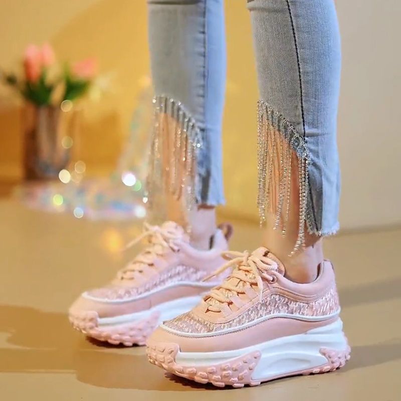 Damen Sportliche Chunky Sneakers mit futuristischem Design und atmungsaktiver Obermaterialstruktur R&B
