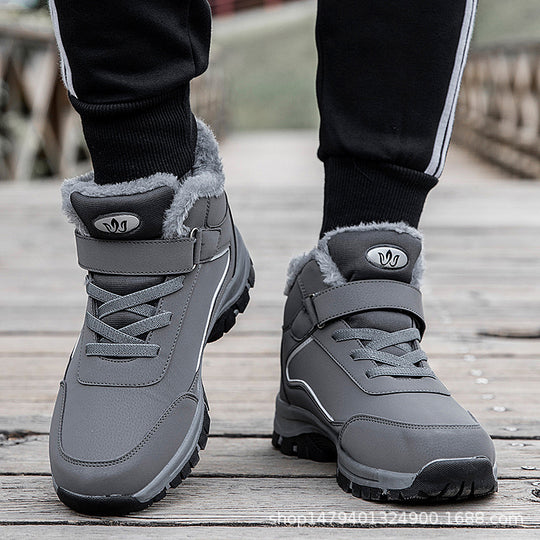 Damen Warm gefütterte Outdoor-Wanderschuhe mit verstellbarem Klettverschluss R&B
