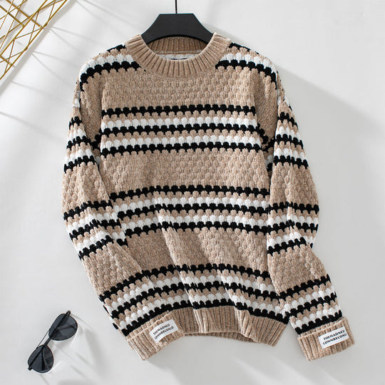 R&B | Gestreifter Strickpullover Mit Modernem Stil