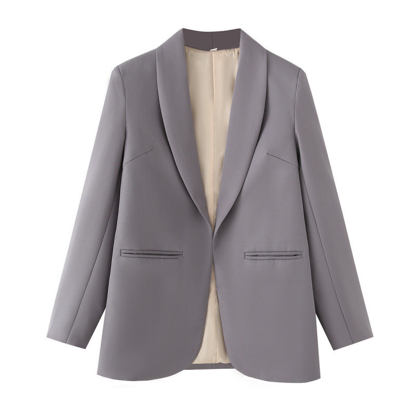 Damen eleganter Blazer mit einzigartigem Schnitt und Taschen R&B