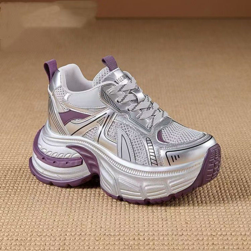 Damen Sportliche Chunky Sneakers mit atmungsaktiver Netzstruktur R&B