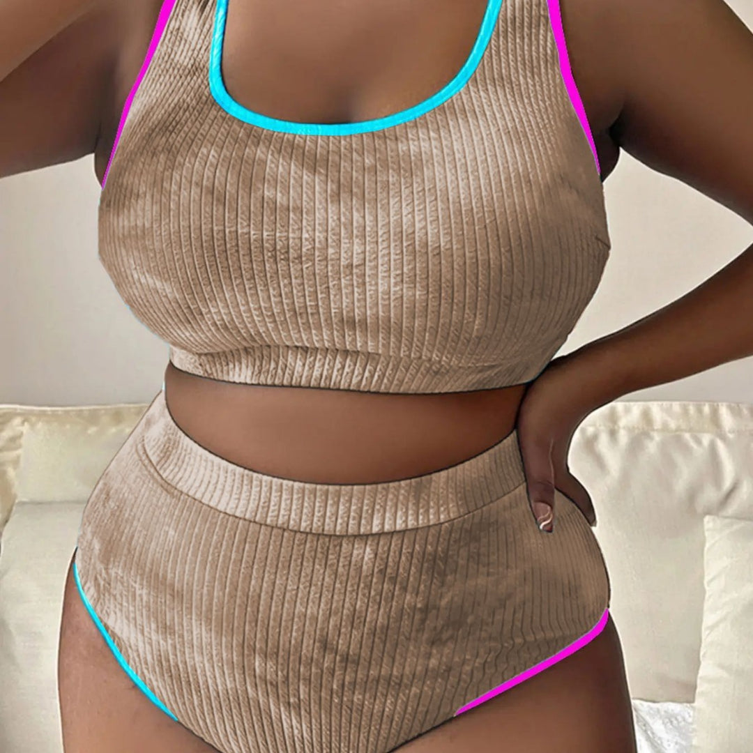 Damen Sportiv geschnittenes Bikini-Set R&B