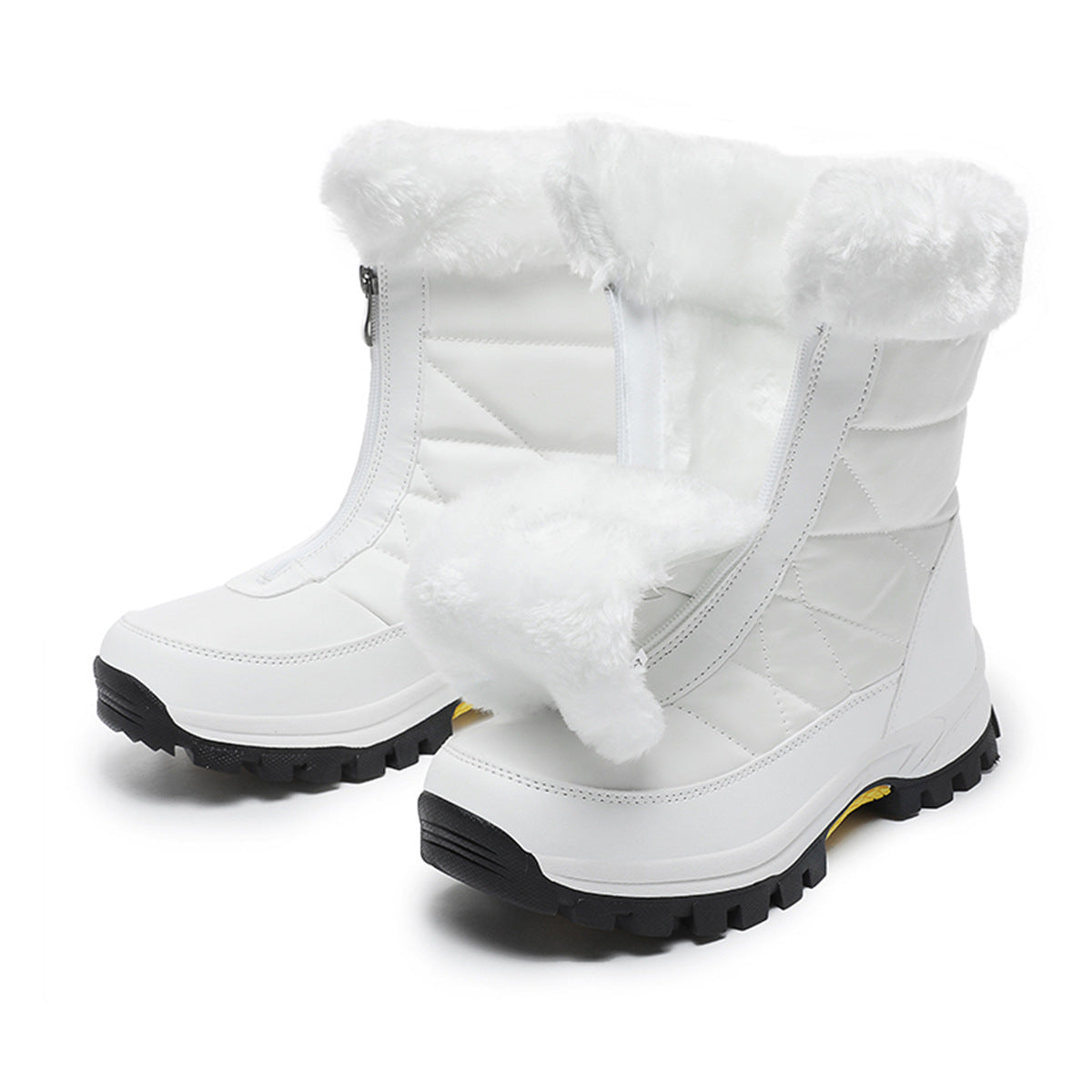 Damen Warmgefütterte Winterstiefel mit rutschfester Sohle und komfortablem Reißverschluss R&B