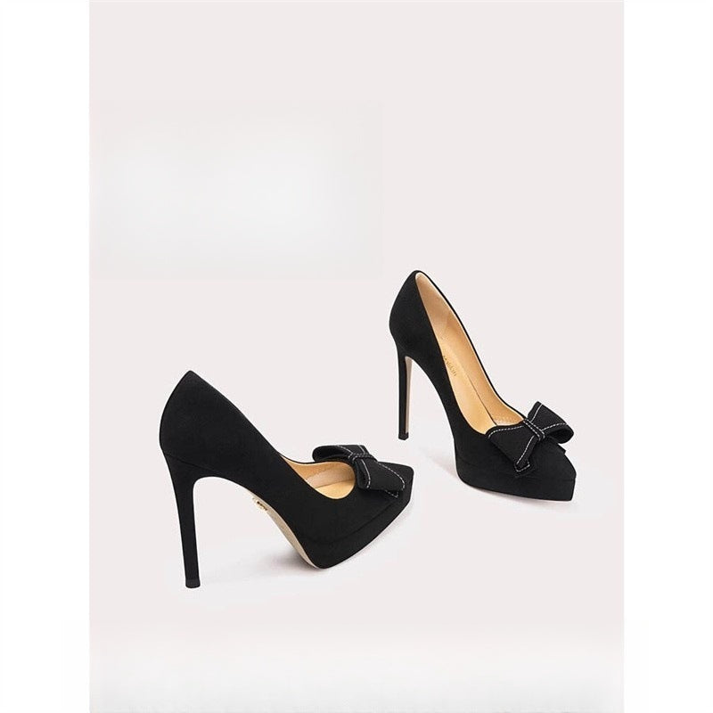 Damen High Heel Pumps mit eleganter Schleifenapplikation R&B