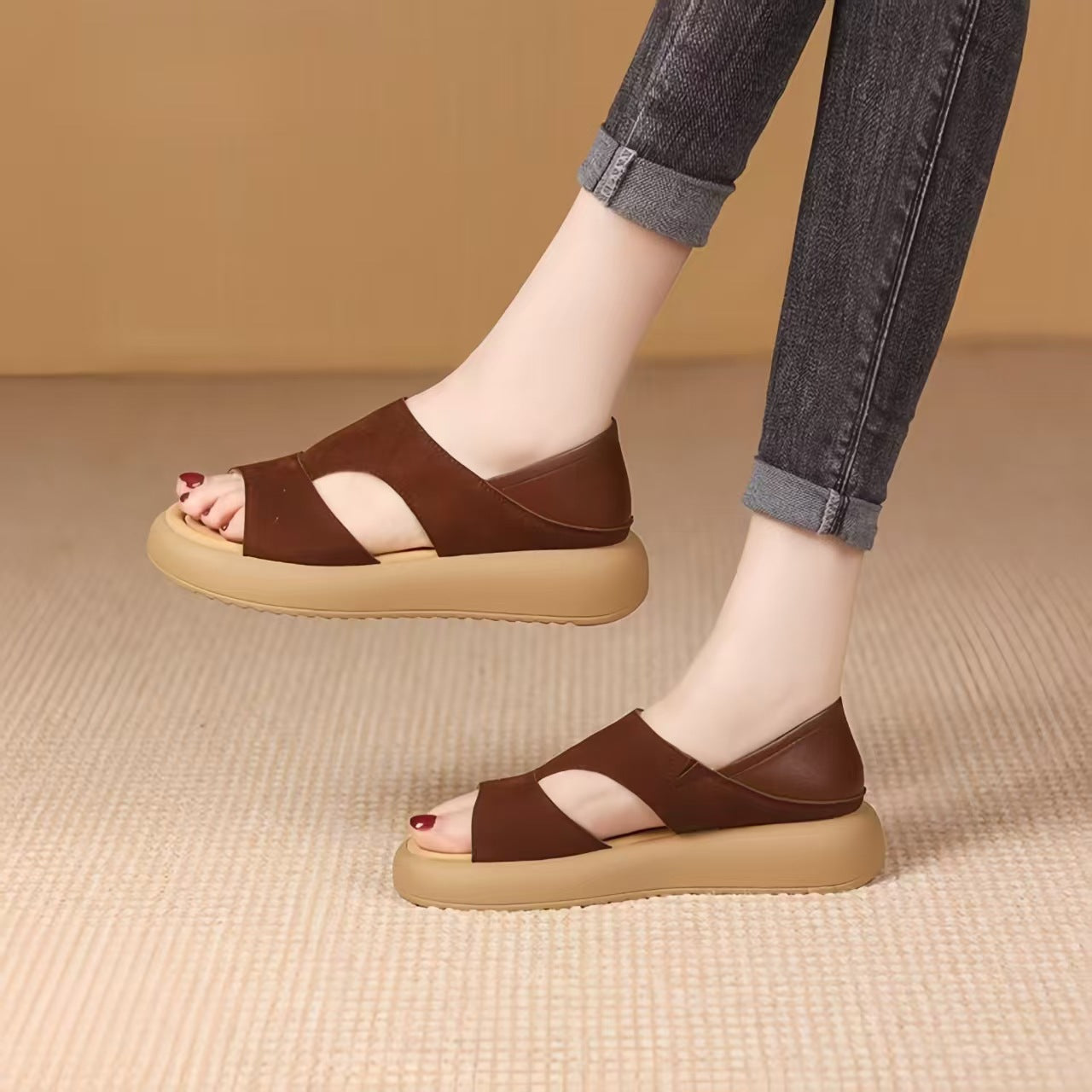 Damen Komfortable und modische Sandalen mit angesagtem Riemchen-Design