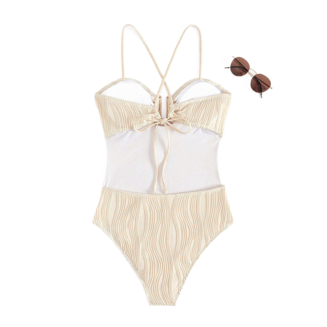Damen Eleganter Badeanzug mit gerafften Details R&B