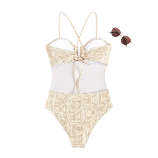 Damen Eleganter Badeanzug mit gerafften Details R&B