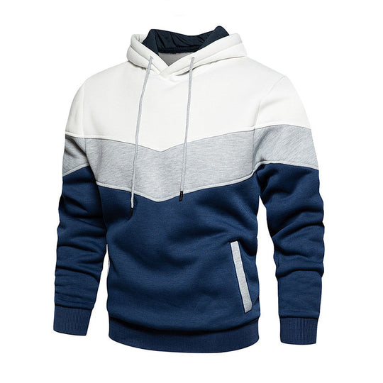 Herren Sportlicher Kapuzenpullover mit modernem Farbblockdesign und atmungsaktiven Eigenschaften R&B
