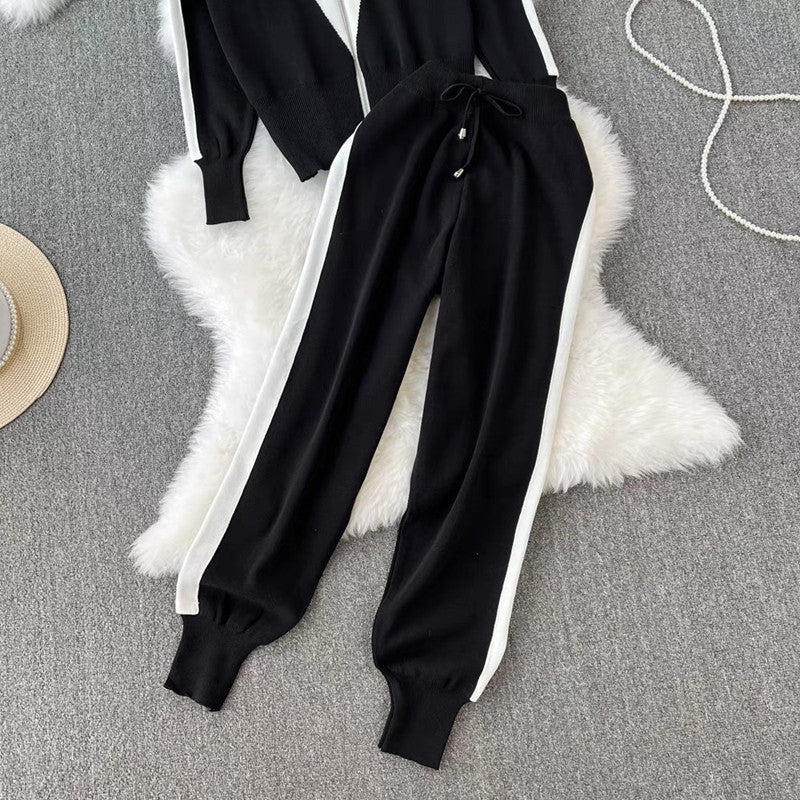 Damen sportliches High-Quality Lounge-Set mit Reißverschluss R&B