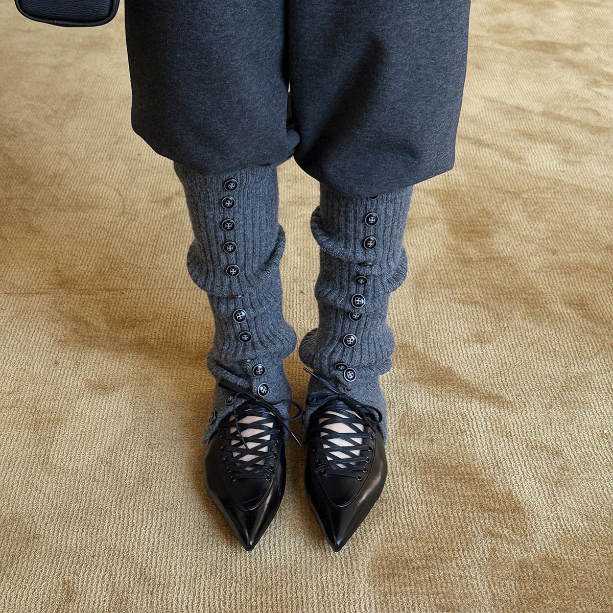 Damen Elegante und modische Schnürschuhe mit spitz zulaufender Form