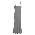 Damen figurbetontes Träger-Maxikleid aus Jersey