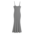 Damen figurbetontes Träger-Maxikleid aus Jersey