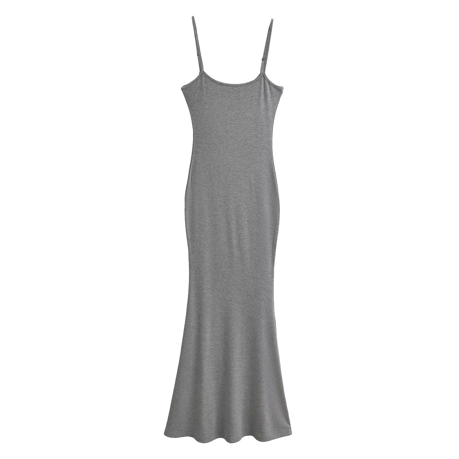 Damen figurbetontes Träger-Maxikleid aus Jersey