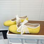Damen Ballerinas mit eleganter Spitzeneinlage und bequemem Fußbett R&B