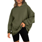 Damen Oversized Kapuzenpullover mit tiefen Schultern R&B