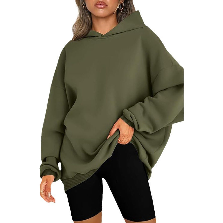 Damen Oversized Kapuzenpullover mit tiefen Schultern R&B