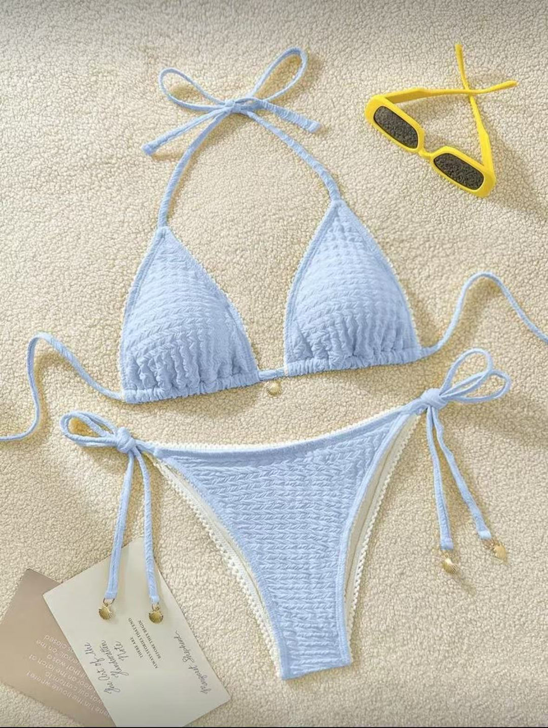 Damen Raffinierter Triangel-Bikini mit elegantem Rüschendesign R&B
