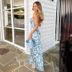 Damen Langärmliges Maxikleid mit floralen Akzenten R&B