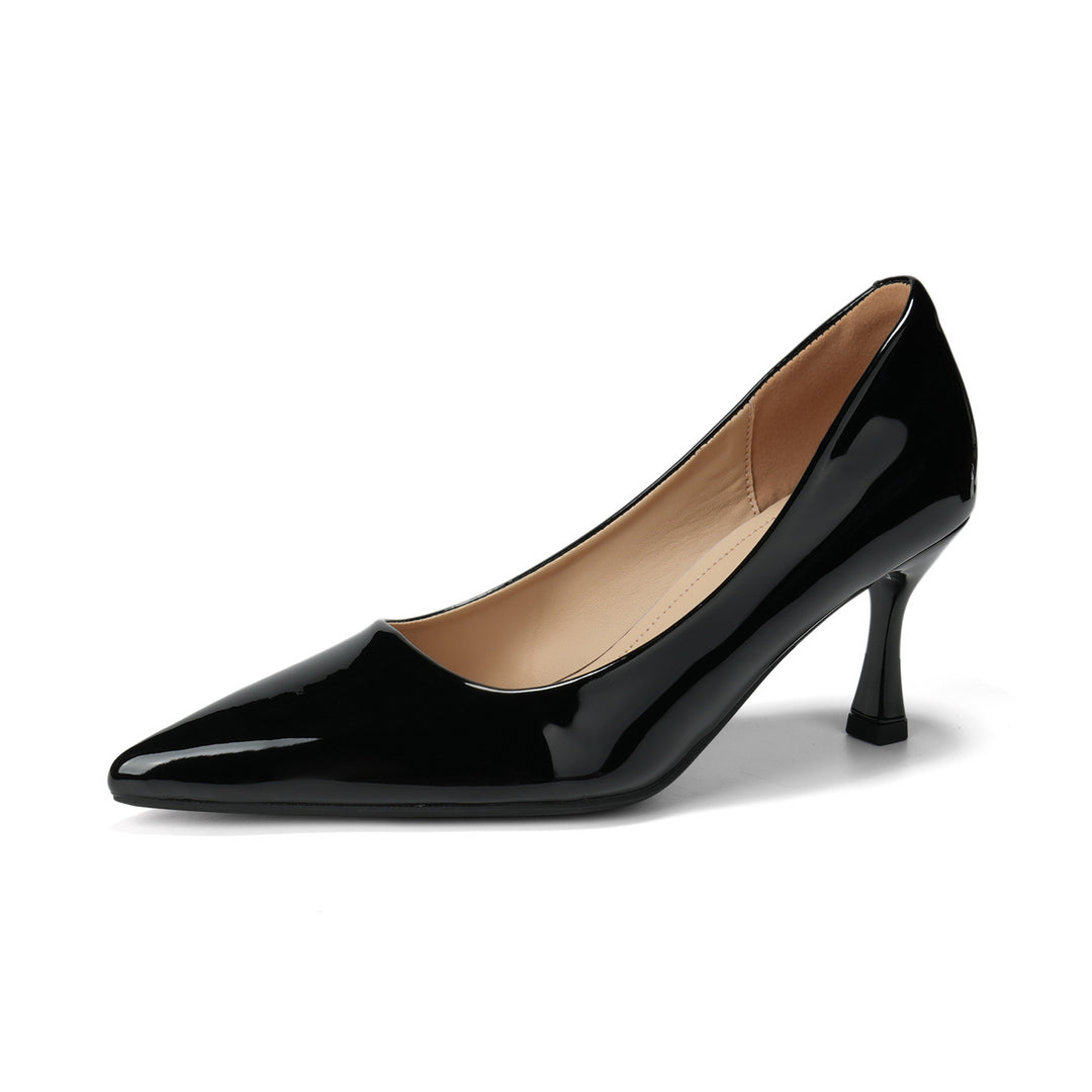 Damen Elegante Lack-Pumps mit komfortablem Blockabsatz R&B