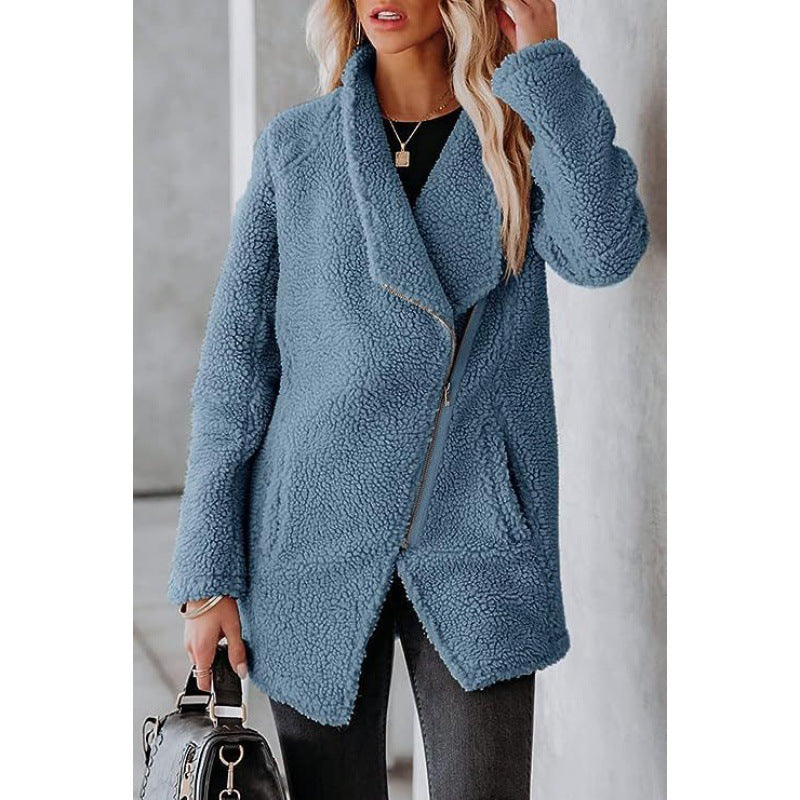 Damen kuschelige Teddyjacke R&B