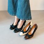 Damen Elegante Pumps mit modischem Riemen und Schleifen-Detail R&B