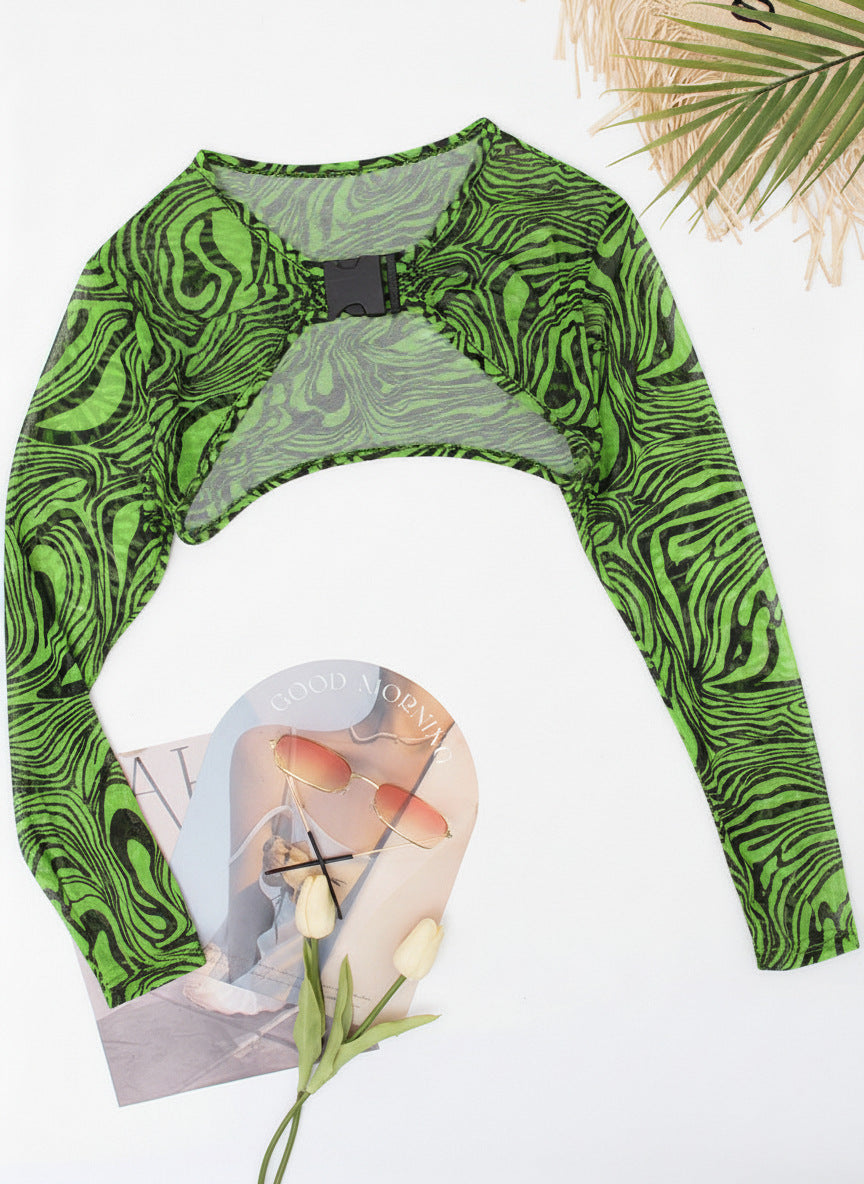 Damen Einteiliger Badeanzug mit innovativen Cut-Outs und längeren Ärmeln R&B