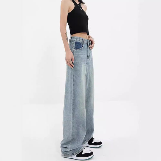 Damen Weite High-Waist Jeans im lässigen Schnitt R&B