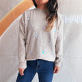 Damen Pullover mit modischen Perl- und Strassdetails R&B