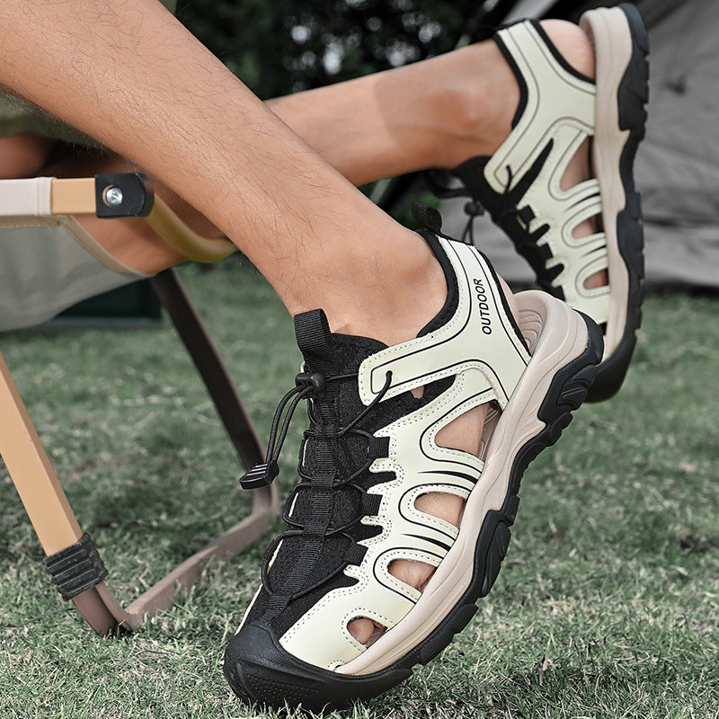 Damen Sportliche Outdoor-Sandalen mit verstellbarem Schnellschnürsystem und rutschfester Sohle R&B