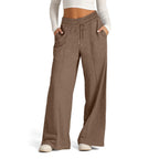 Damen Weit geschnittene Freizeithose mit elastischem Bund und praktischen Eingrifftaschen R&B