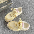 Damen Plattform Sneakers mit atmungsaktiver Obermaterialkombination und rutschfester Sohle