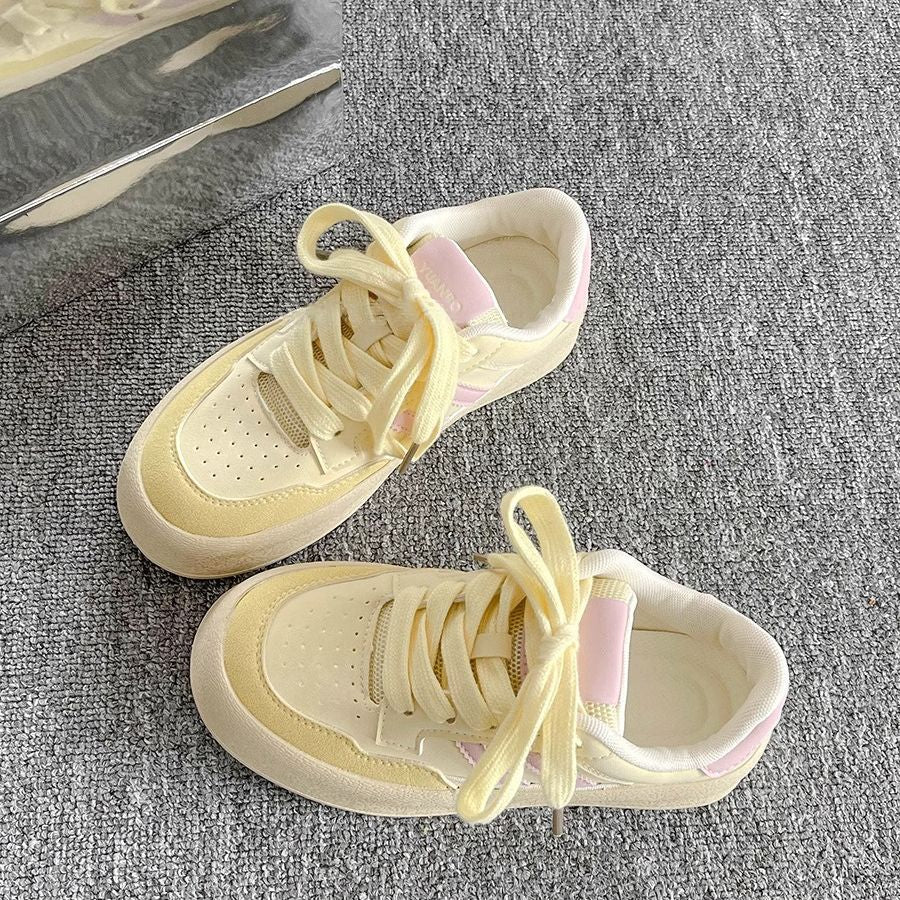 Damen Plattform Sneakers mit atmungsaktiver Obermaterialkombination und rutschfester Sohle