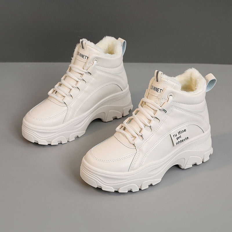 Damen Winterliche High-Top Sneakers mit kuscheligem Innenfutter und rutschfester Sohle R&B