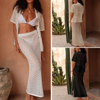 Damen Netz-Outfit mit dekorativer Knopfleiste und Elegantem Schnitt EB
