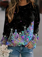 Damen Glitzernder Pullover mit festlichem Design R&B
