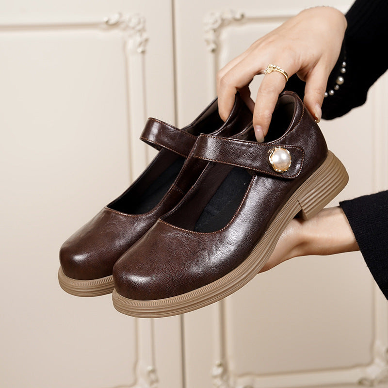 Damen Mary Jane Ballerinas mit dekorativem Riemen und bequemer Sohle