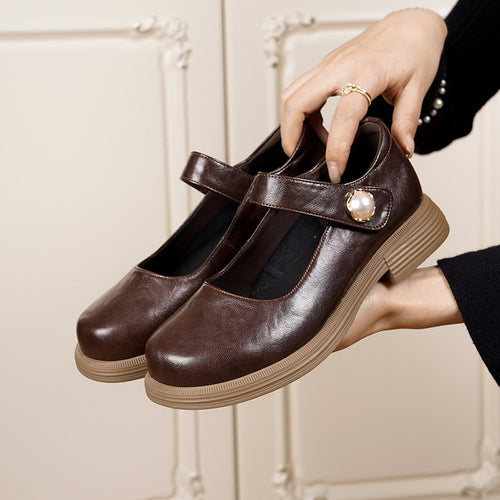 Damen Mary Jane Ballerinas mit dekorativem Riemen und bequemer Sohle R&B