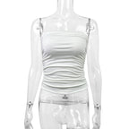 Damen Rüschen Top
