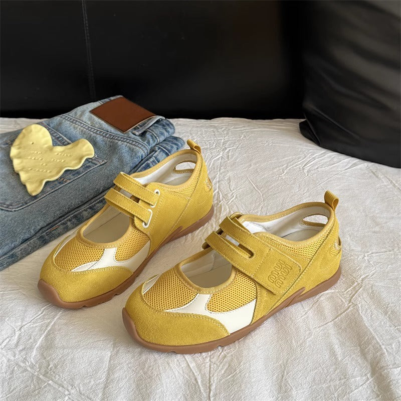 Damen Bequeme Freizeit-Sneaker mit atmungsaktivem Obermaterial und verstellbarem Klettverschluss R&B