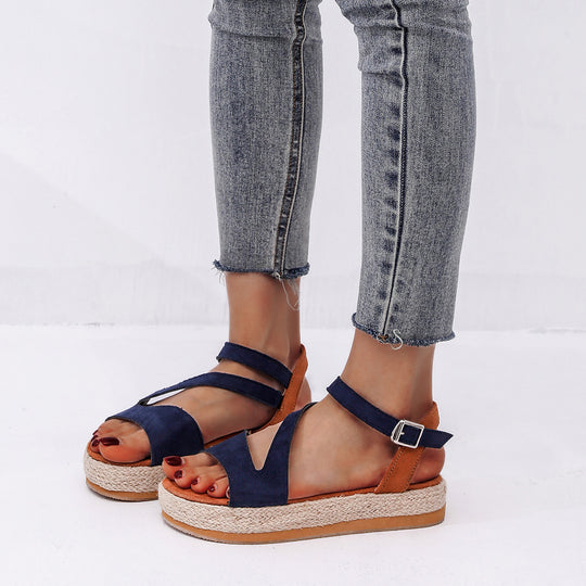 Damen Elegante und komfortable Keil-Sandalen mit verstellbarem Riemen R&B