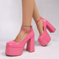 Damen Plateau-High Heels mit schickem Riemendesign R&B