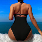 Damen eleganter Cut-Out Badeanzug R&B