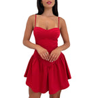 Damen trägerloses Minikleid mit Rüschendesign und figurbetontem Schnitt R&B