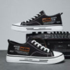 Damen Lässige Canvas-Sneaker mit beschichteter Oberfläche
