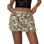 Damen Minirock mit funkelnden Pailletten R&B